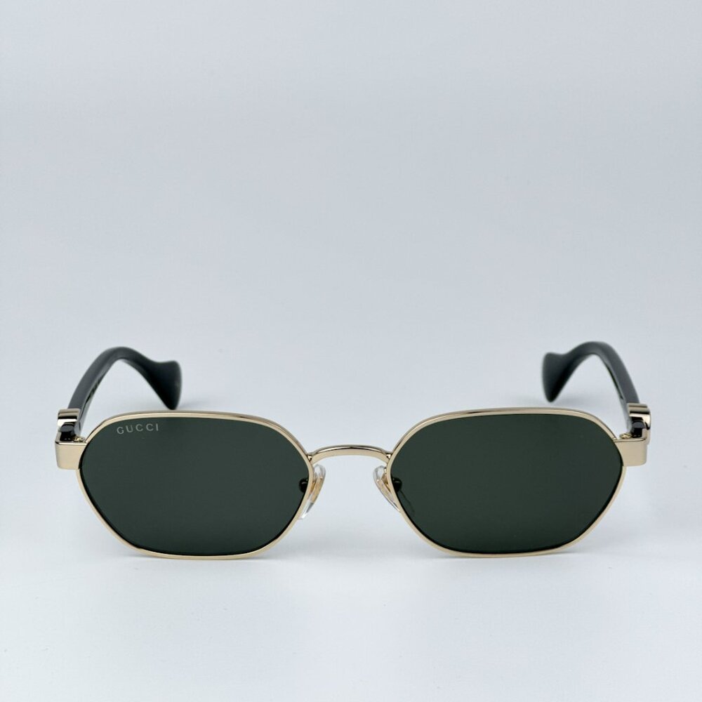 Gucci GG1593S 001 BRAND NEW Sunglasses Gold Grey Geometric Unisex